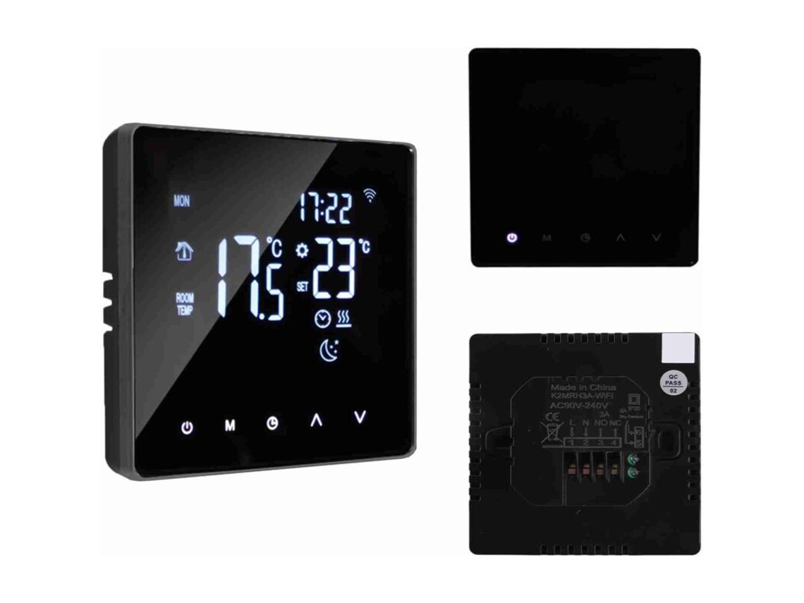 Termostato Inteligente Para Aquecimento De Água Com Wi, Fi, Tela Lcd Retroiluminada Sensível Ao Toque, Controle Por Aplicativo, Programação Semanal