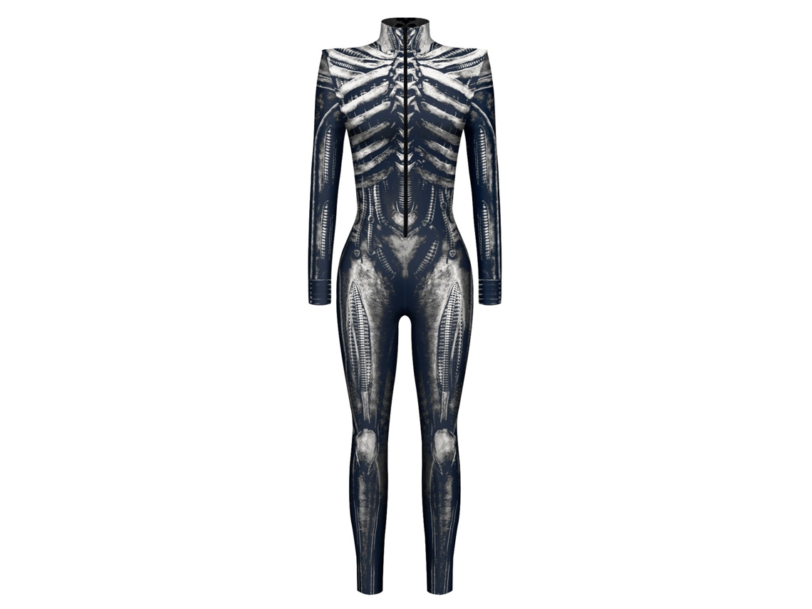Laxiscreed Fantasia De Halloween 2022 Com Fato De Esqueleto Digital Para Cosplay