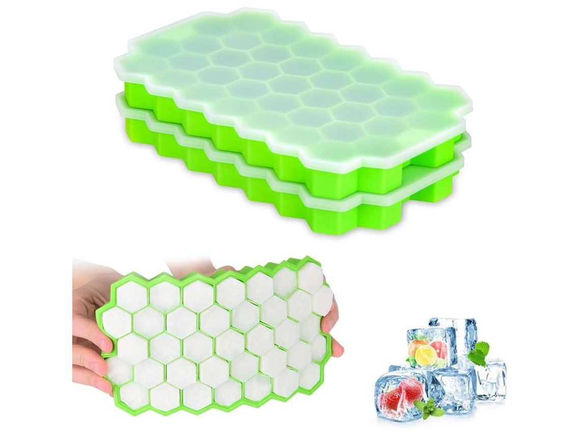 Bandeja De Cubitos De Hielo De Silicona 2 Piezas Con Tapa Para Cócteles Y Fiestas 2025