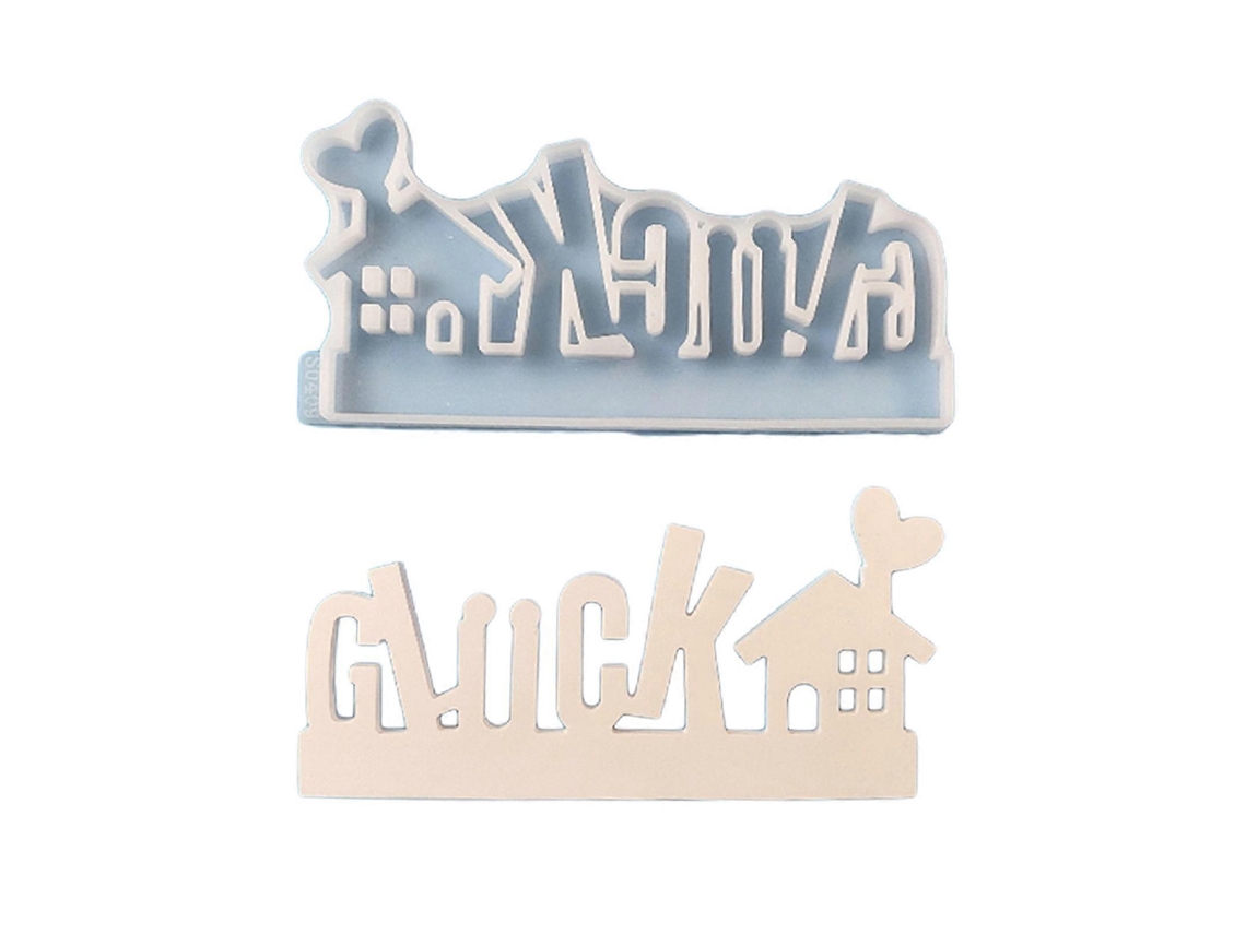 Moldes De Silicone Com Letras Alemãs Gluck, Moldes Para Fazer Porta-velas, Decorações Para Velas Pequenas E Para Assar Chocolate.
