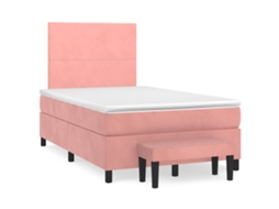 Box Spring Bed, Box Spring Beds Vidaxl Cor-de-rosa Veludo (120 X 200 Cm)