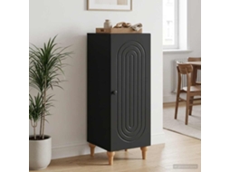 Vidaxl Buffet Preto 33 X 34,5 X 90 Cm Derivados De Madeira