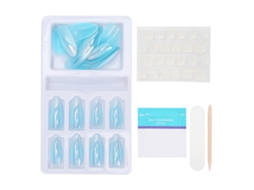 Set De Unhas Falsas De Cobertura Completa Com Gradiente De Cor E Lima Para Unhas Com Pontas Gradient F745-15