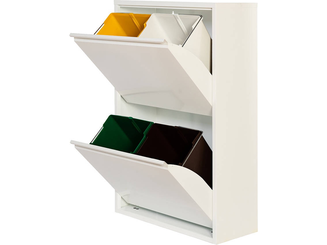 Armário Metálico Reciclagem BEST PRODUCTS GREEN 4 Gavetas Branco