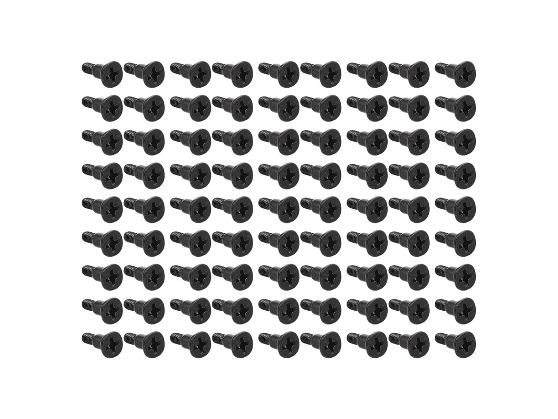Conjunto De 100 Parafusos De Montagem Antivibração Em Ferro Preto Para Chassis De Disco Rígido De 2,5 Polegadas.