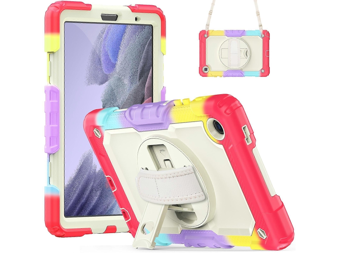 Capa de silicone híbrida WeBake com alça de ombro para Samsung Galaxy Tab A7 Lite T220