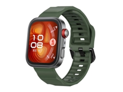 Bracelete para Huawei Watch Fit 3 / 4 / 4 Pro Silicone com Fivela Preta e Verde XIAOMOYU
