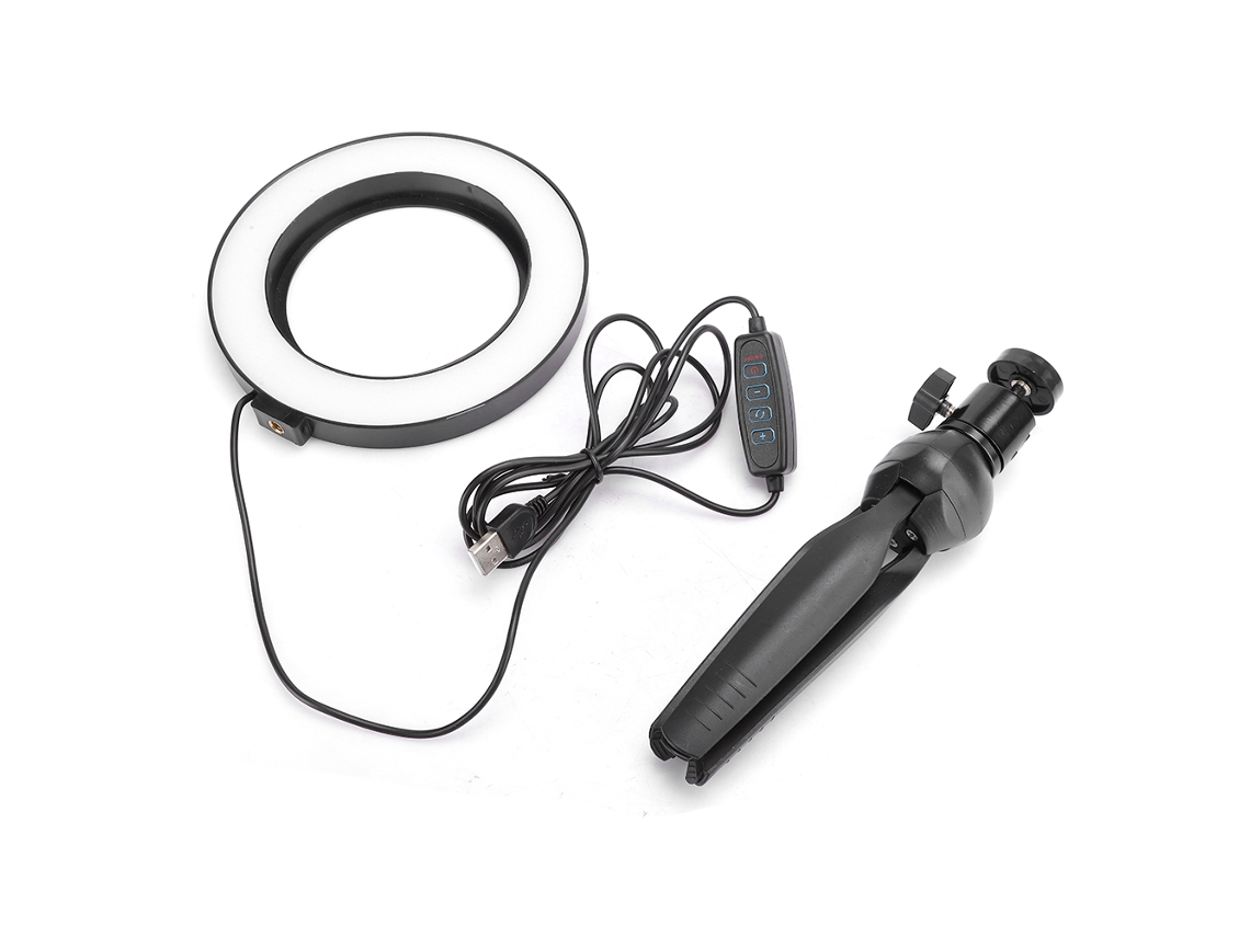 Luz Anel Tripé Celular 3 em 1 Usb 16cm LAXISCREED