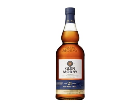 Whisky Single Malt GLEN MORAY Port Wood Finish 21 Anos (0.7 L - 1 Unidade)