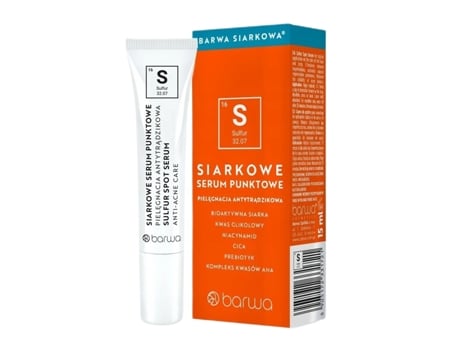 Soro de tratamento local com enxofre, fórmula antiacne, 15ml Barwa