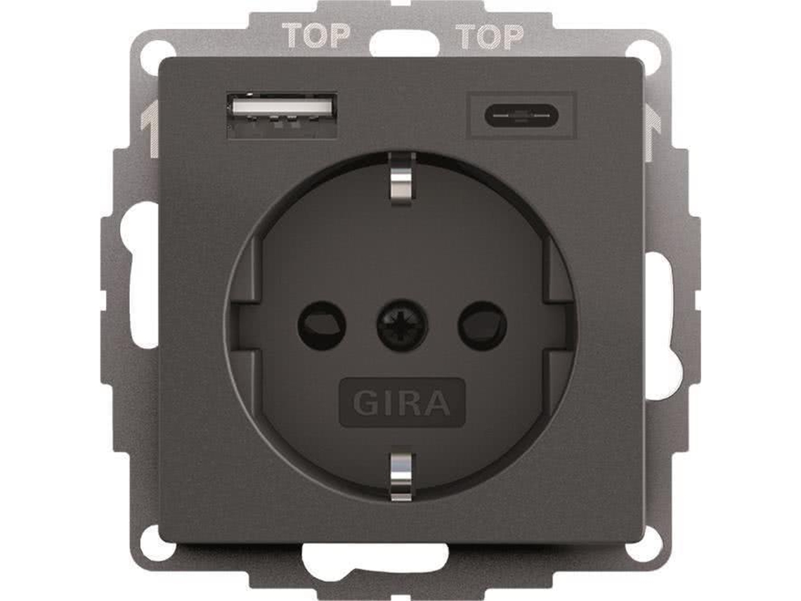 245928 Schuko Usb Spannungsversorgung 2f System 55 Gira (245928)