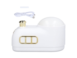 Umidificador USB portátil com luz noturna 3 níveis 2 modos de spray 350ml branco S/MARCA