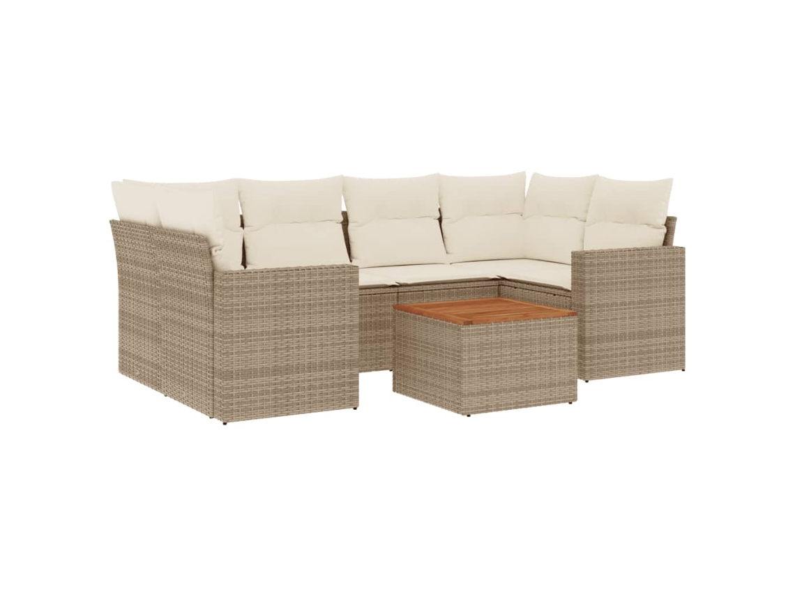 Garden Sofa Set, Garden Sofa Sets Vidaxl Bege Rattan / Vime (n/a)