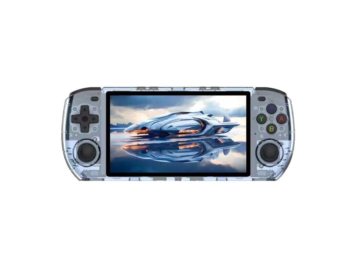 Console de videogame portátil, tela IPS de 5,0 polegadas, resolução de 1280 x 720, bateria de 4000 mAh, 64 GB, Slowmoose azul transparente