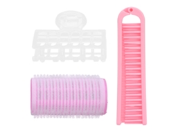Kit De Curlers Para Franja E Cabelo Rolo Estilo Ferramenta De Modelagem Capilar Feminino Rosa