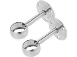 Suportes de guarda-roupa Crafthrou em aço inoxidável, 2 peças, com assento de flange, design redondo para banheiro