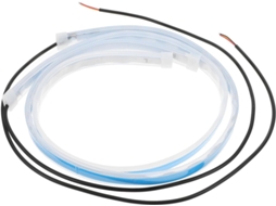 2 Unidades De Faixa De Luz Led Dinâmica De Silicone Branca Para Capô De Carro