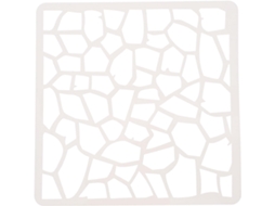 Estêncil Geométrico Branco Reutilizável Para Desenhos E Pintura |