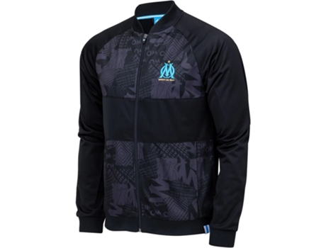 Casaco para Homem OLYMPIQUE DE MARSEILLE (S - Poliéster - Preto)