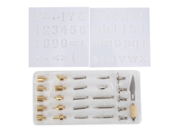 Conjunto de 28 Pontas para Caneta de Pirografia, Pontas para Ferro de Soldar, Ferramentas para Artesanato em Pirografia. AQUAFORGE