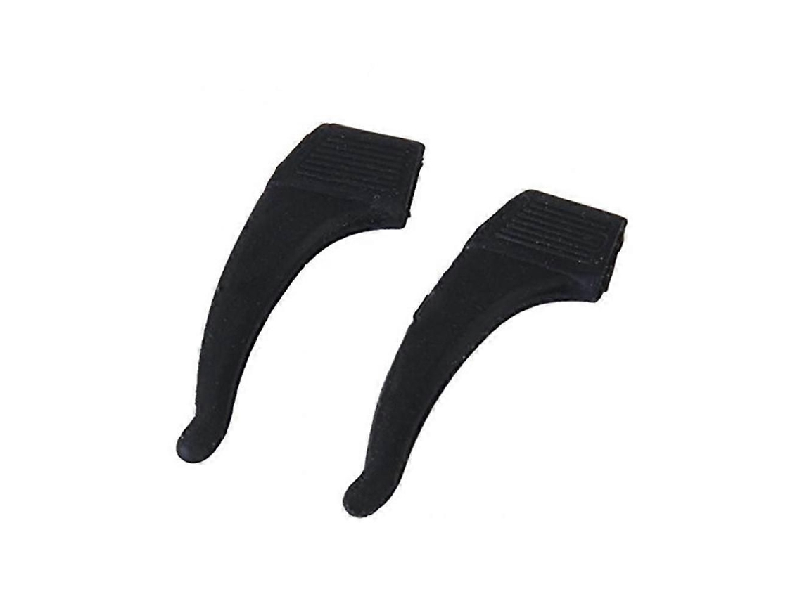 Par de Acessórios para Óculos com Suporte Antiderrapante Silicone Confortável, Gancho Orelha, Ponta Hast e GOKOCO (preto)