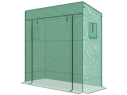 Estufa Externa Com Janelas E Porta Com Zíper, 196x77x197cm, Verde