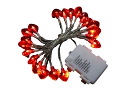 Cordão de Luzes em Forma de Coração 9,8 Polegadas, Equipado com 20 Alimentadas por Bateria, Ergonômico, Uso Diário STELASPLEN