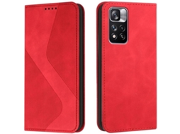 Capa Xiaomi Redmi Note 11 Pro/Note 11 Pro+ HFS-HOUSE Couro S Line (Vermelho)