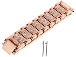 Pulseira De Metal Requintada Com Diamantes Incrustados, Compatível