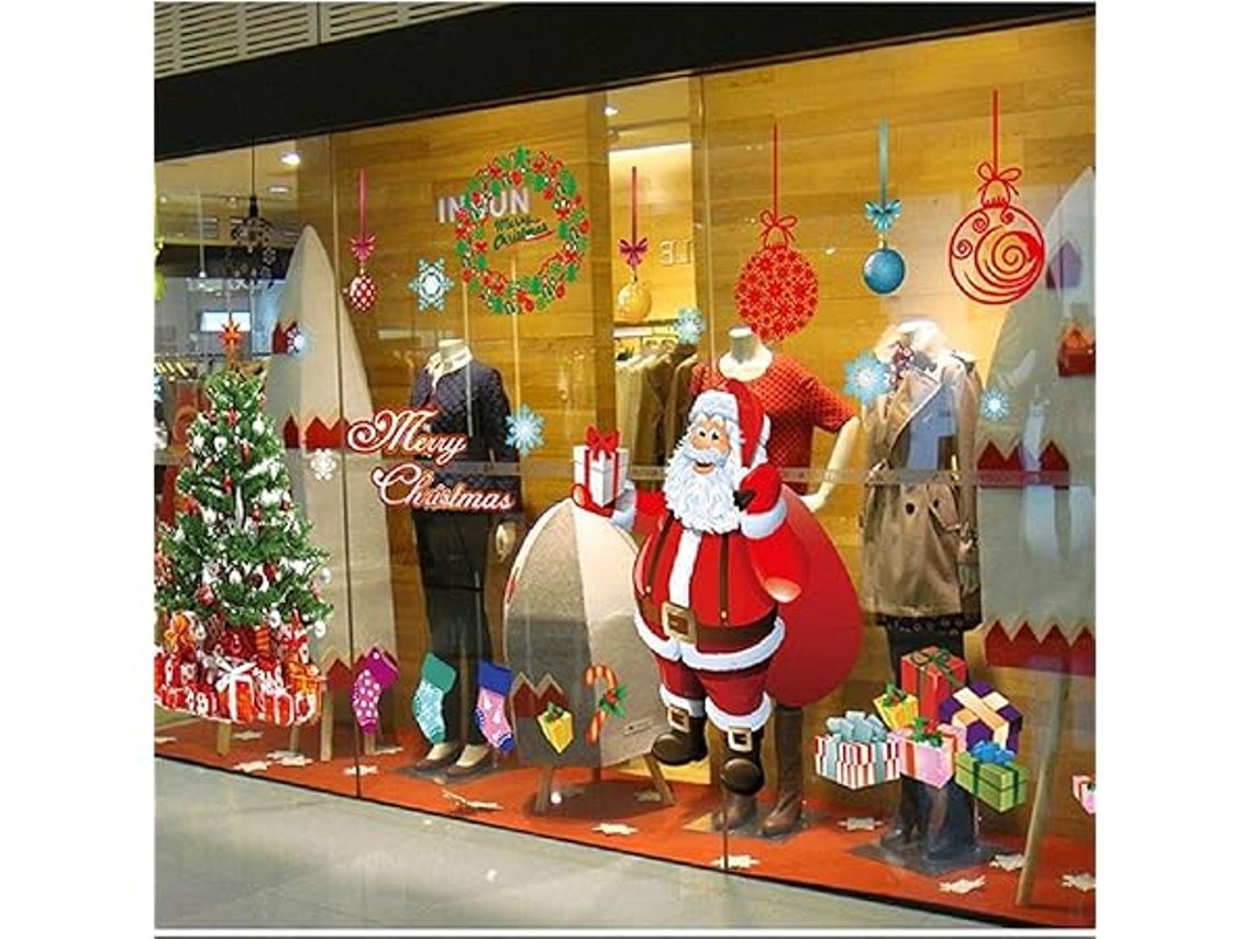 Autocolantes Estáticos para Montras de Natal, Decoração Paredes Diy, Multifuncional, Moderno STELASPLEN