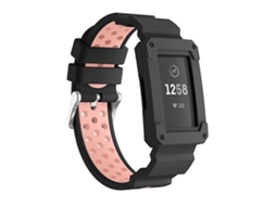 Lurelia Pulseira De Silicone Multifuncional, Compatível Com Fitbit Charge 3 Rosa