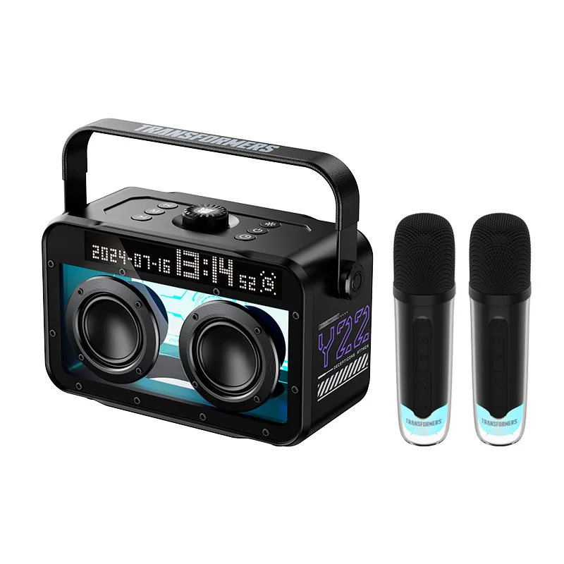 (preto) Caixa De Som Bluetooth Hifi Sem Fio Com Subwoofer E Microfone