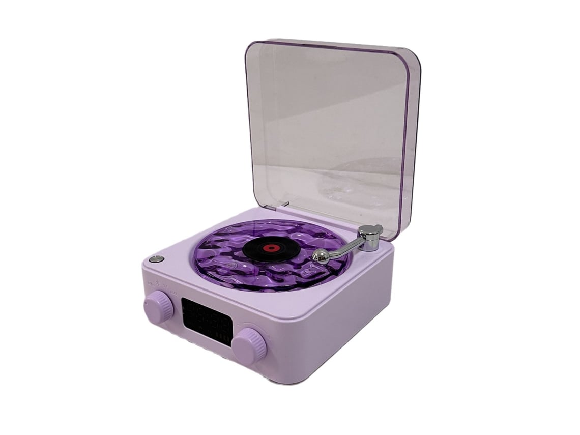 Caixa de Som Bluetooth com Design Retrô de Cd e Gerador de Ruído Branco AQUAFORGE