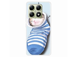 Capa Para Xiaomi 14t Tpu Com Estampa De Padrão, Capa Anti-queda Para Celular, Meias E Gato