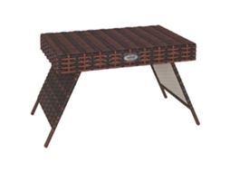 Mesa de Jardim,mesa Lateral Externa de Rattan Pe,resistente Às Intempéries,60x41x41cm,marrom BTFORUS