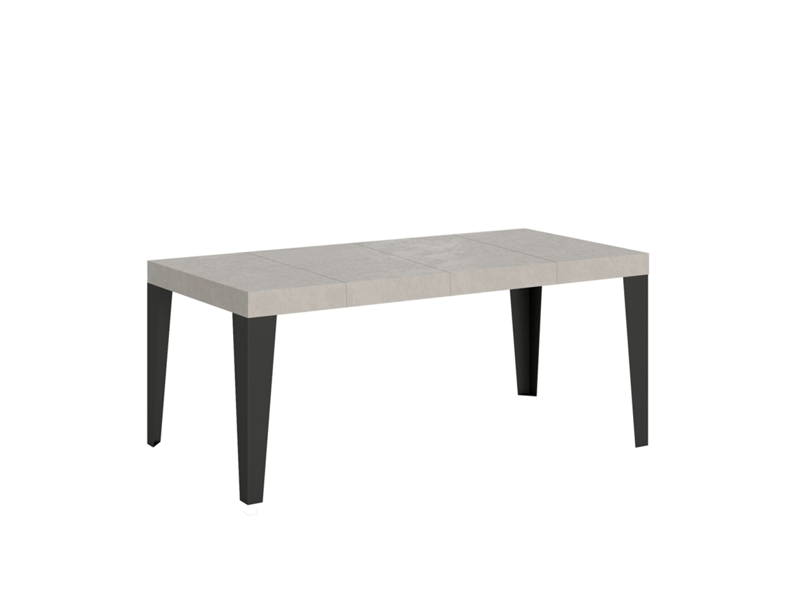 Mesa Extensível 120/380x90 Cm Flame Premium Cashmere Pés Antracite Itamoby