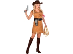 Fato de Cowgirl castanho para mulher