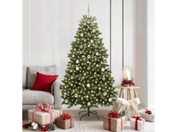 Vidaxl Árvore De Natal Artificial 180 Cm 300 Led Branco Quente Verde