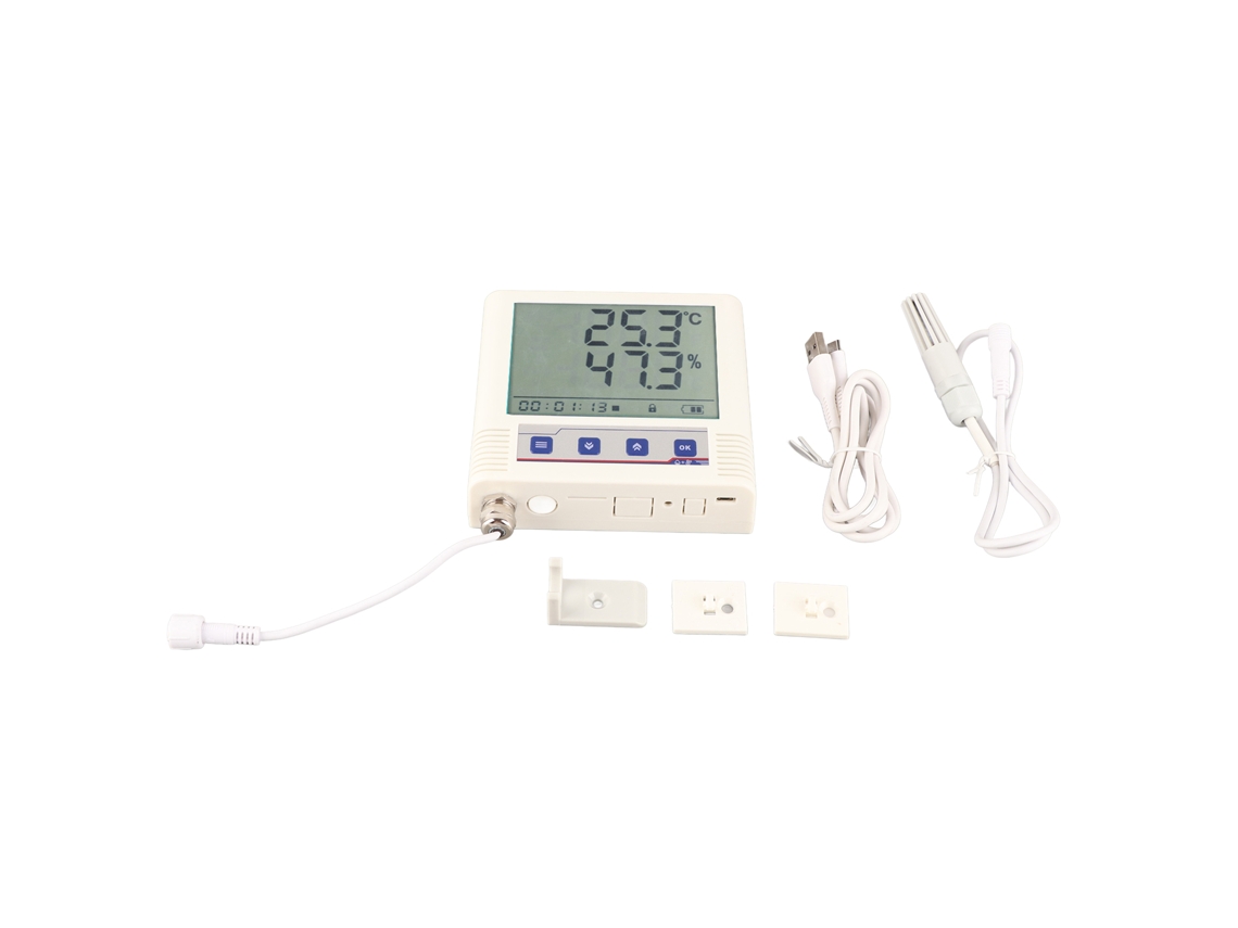 Registro de temperatura e humidade com logger USB e LCD | S/MARCA