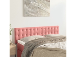 Vidaxl Cabeceiras Rosa 144x5x78/88 Cm Veludo