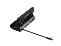 Yizhood 11 em 1 Gigabit Ethernet 1000mbps Tipo C Usb 3.0 2.0 Usb C Pd 100w Rj45 Docking Station para Rog Ally Game Preto