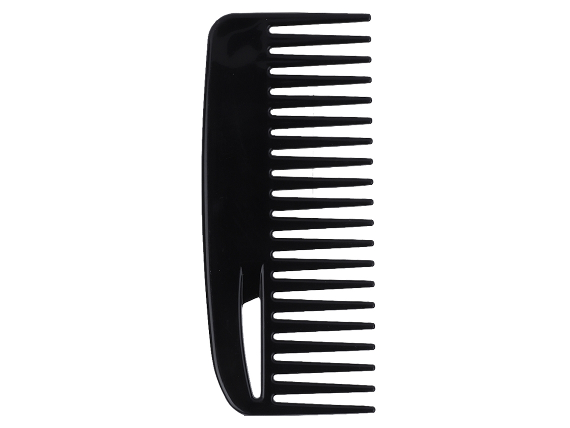 2026 peine de Cabelo com Dentes Largos Antiestático Colorido para Penteado e Ferramenta de Estilo de Cabeleireiro Preto