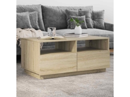 Vidaxl Mesa De Centro Com Luzes Led 90x49x40 Cm Carvalho Sonoma