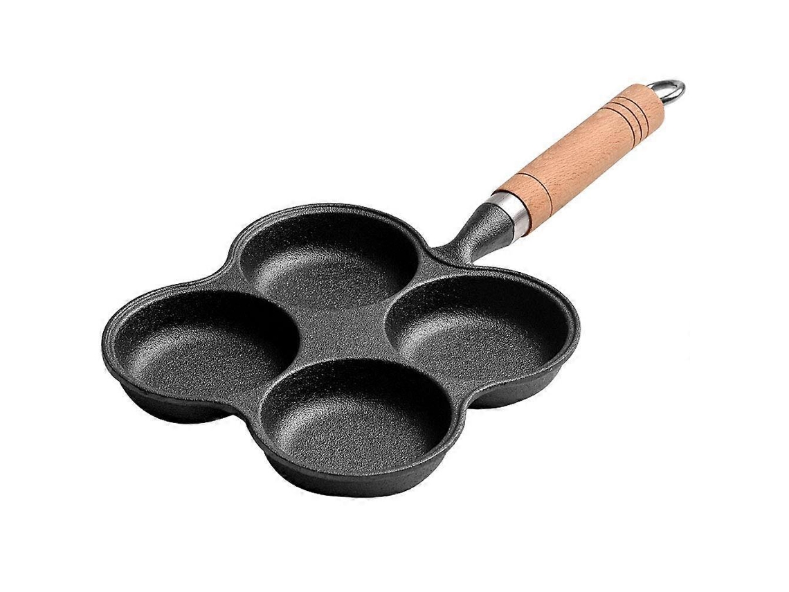 Frigideira Antiaderente Com Quatro Cavidades, Ideal Para Omeletes, Com Sistema De Indução, Distribuição Uniforme De Calor E Cabo Que Não Aquece.