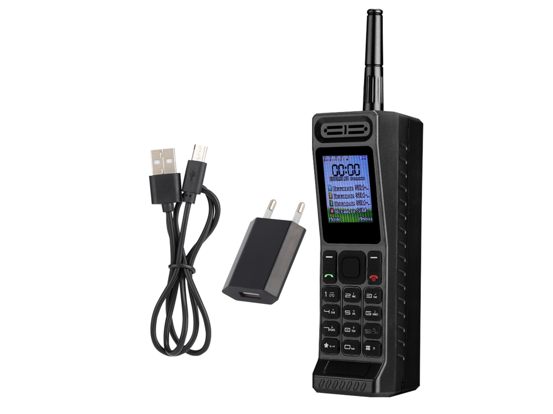 Teléfono móvil retro W2 con 4 tarjetas SIM, 4GB en espera, 2G, batería larga duración, función de batería externa y radio Bluetooth | S/MARCA