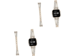 Conjunto De 2 Pulseiras Aço Inoxidável Para Relógio, Com Design