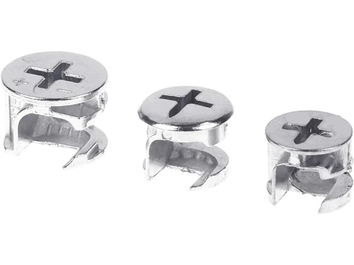 Parafuso De Fixação Trava Gaveta Móveis Com Roda Excêntrica E Conector Três Em Um Espesso