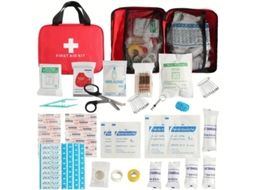 Kit Primeiros Socorros Eva Resistente, Portátil para Casa Carro Campismo e Emergências Vermelho HEXINYIGJLY
