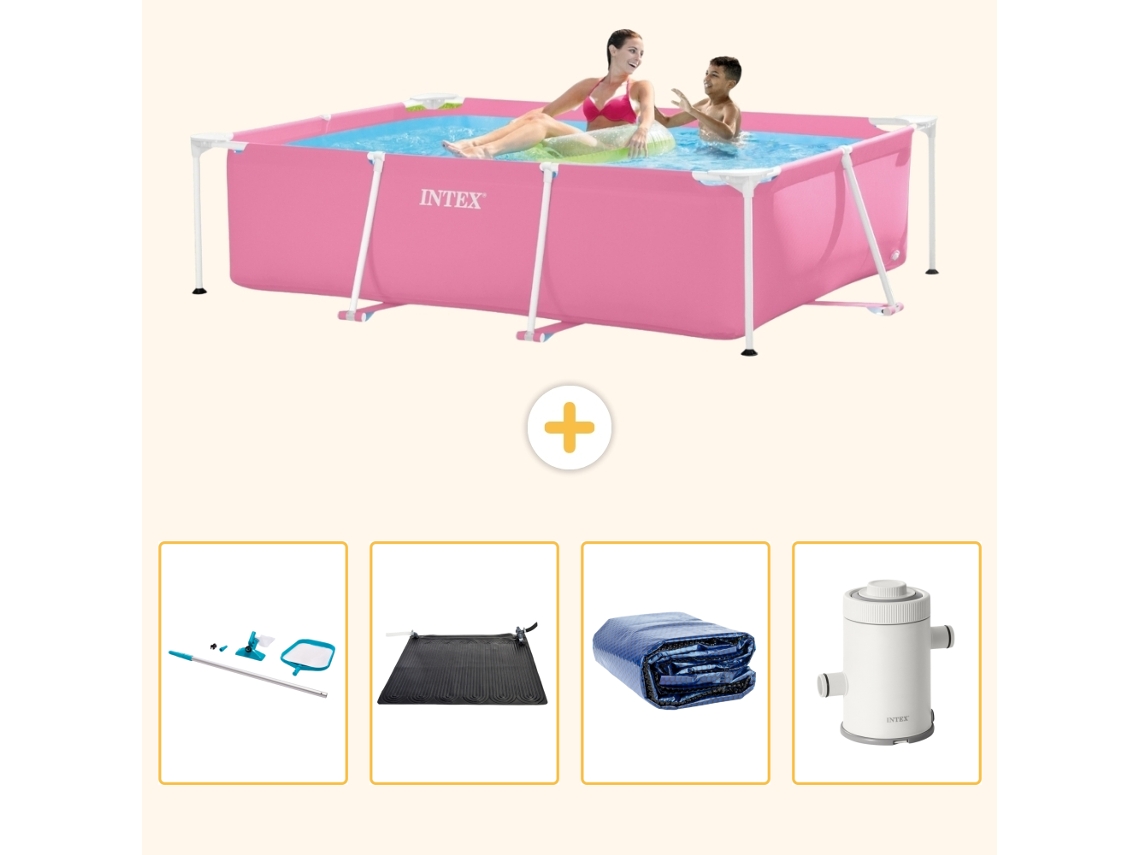 Intex Piscina Com Estrutura Retangular - 220x150x60 Cm - 5-peças S61