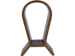Suporte Para Fones De Ouvido Em Nogueira Natural, Expositor De Madeira Para Fones De Ouvido, Material Sintético